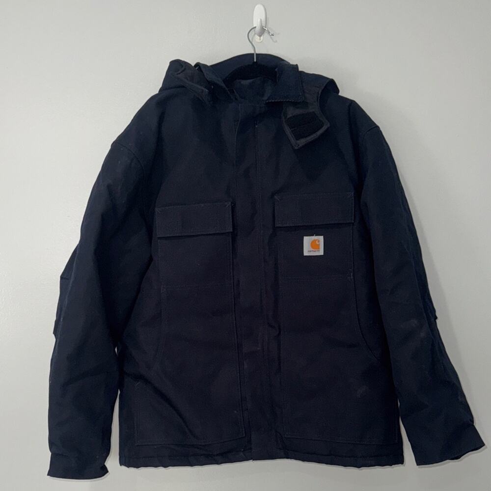 Carhartt Men's Loose Fit Duck Jacket XL Navy Blue New No Tags Outdoor Work